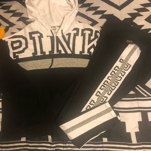 Pink leggings & hoodie